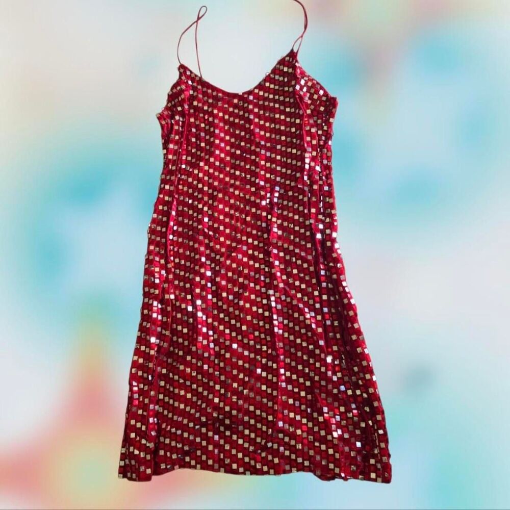 Unbranded Women's Red and Burgundy Dress
